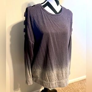 Dip-Dyed Sweater With Shoulder Cutouts Size L